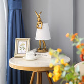 Vintage Antique Gold Bunny Table Lamp | Yedwo